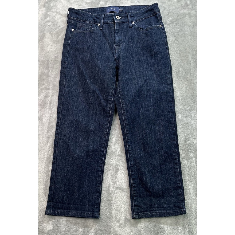 Levis Jeans Demi Curve Capri Womens Sz 6/28 Dark Blue Beach Walking Stretch